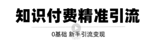 玩转知识付费项目精准引流,给你1套课多账号操作落地方案!-追梦分享我爱副业网福缘论坛网赚网中创网创业网