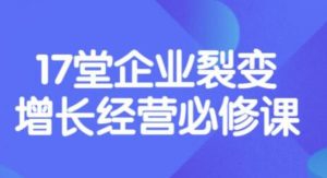 17堂必修课,企业裂变增长的经营智慧,带你了解盈利增长的本质-追梦分享我爱副业网福缘论坛网赚网中创网创业网