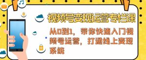 视频号 社群 直播,新手学会打通视频号变现系统-追梦分享我爱副业网福缘论坛网赚网中创网创业网