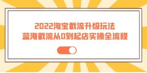 2022淘宝截流升级玩法:蓝海截流从0到起店实操全流程 价值千元-追梦分享我爱副业网福缘论坛网赚网中创网创业网