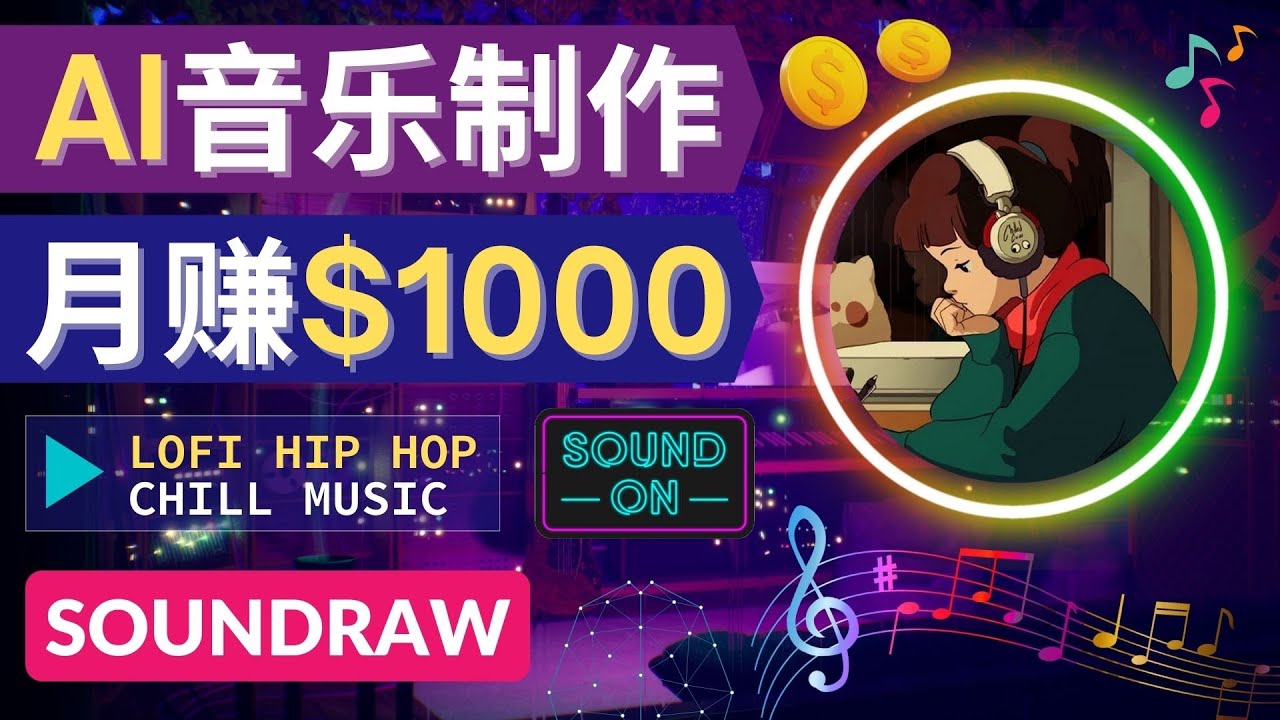 无需任何音乐基础： 使用AI软件制作Lofi Hip Hop Chill Music 月赚1000美元-