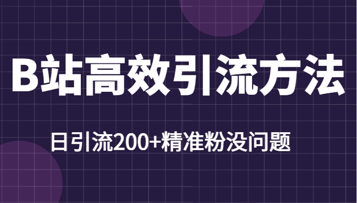 图片[1]-B站高效引流方法，学会这一招，日引流200 精准粉没任何问题-追梦分享我爱副业网福缘论坛网赚网中创网创业网