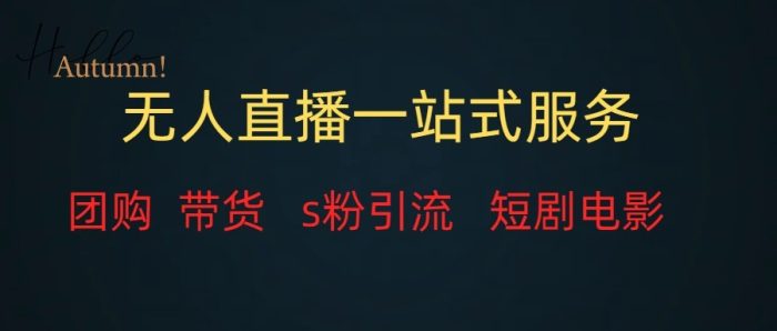 无人直播（团购、带货、引流、短剧电影）全套教程一站式打包-追梦分享我爱副业网福缘论坛网赚网中创网创业网