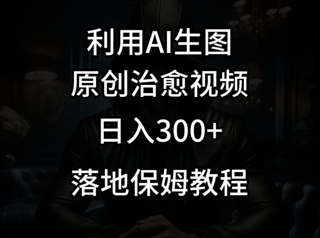 抖音最新爆款项目，治愈视频，仅靠一张图日入300-追梦分享我爱副业网福缘论坛网赚网中创网创业网
