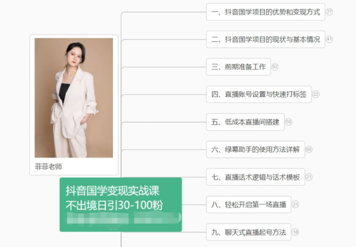 抖音国学变现项目:不出境日引30-100粉实战课程-追梦分享我爱副业网福缘论坛网赚网中创网创业网