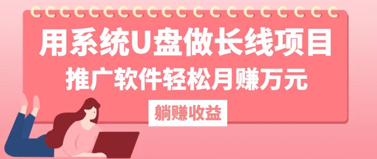 用系统U盘做长线项目，推广软件轻松月赚万元-追梦分享我爱副业网福缘论坛网赚网中创网创业网