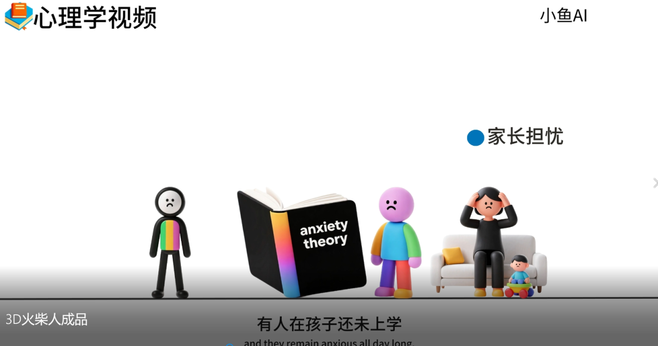 扣子一键生成火柴人视频，彩色3D中英字幕进阶版本1021 作者:福缘创业网 帖子ID:116589 